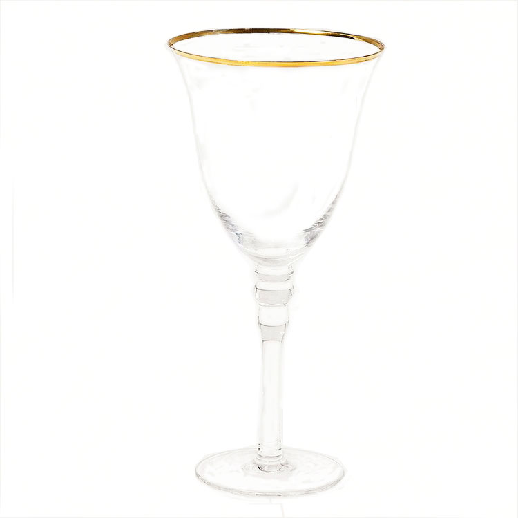 Gold Rimmed Wine Glass